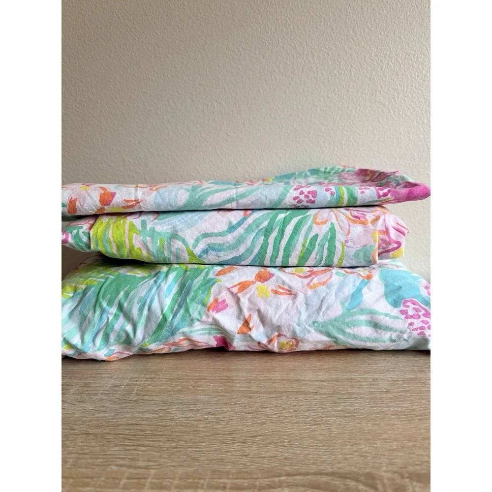 Pottery Barn Teen Lilly Pulitzer Orchid Sheet Set 3 Pc Full